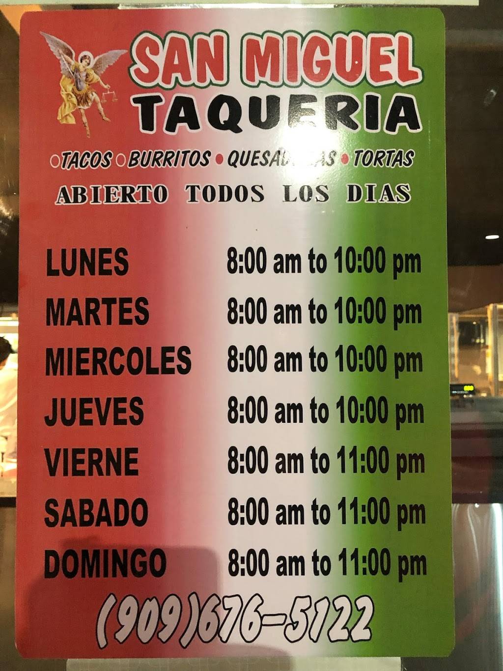 Taqueira San Miguel | restaurant | 883 Foothill Blvd, Rialto, CA 92376, USA | 9096765122 OR +1 909-676-5122