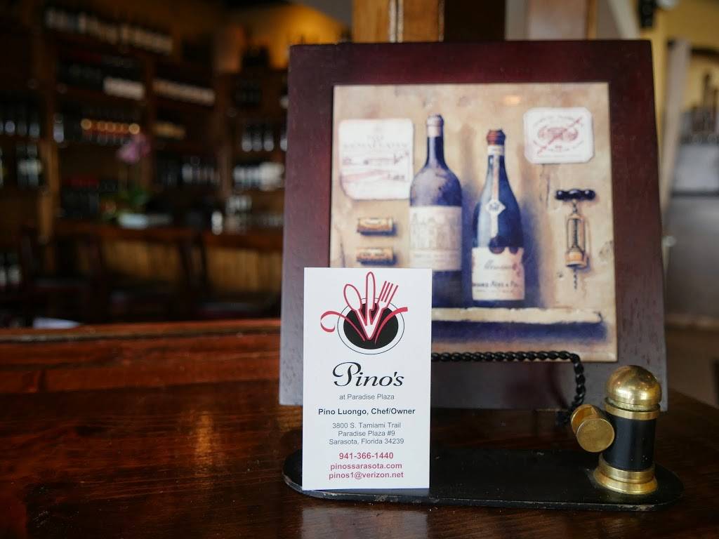 Pinos Italian Dining | restaurant | 3800 S Tamiami Trail #9-10, Sarasota, FL 34239, USA | 9413661440 OR +1 941-366-1440