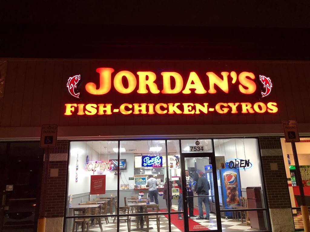 Jordans Fish, Chicken & Gyros | meal takeaway | 7534 Shadeland Ave, Indianapolis, IN 46250, USA | 3175791400 OR +1 317-579-1400