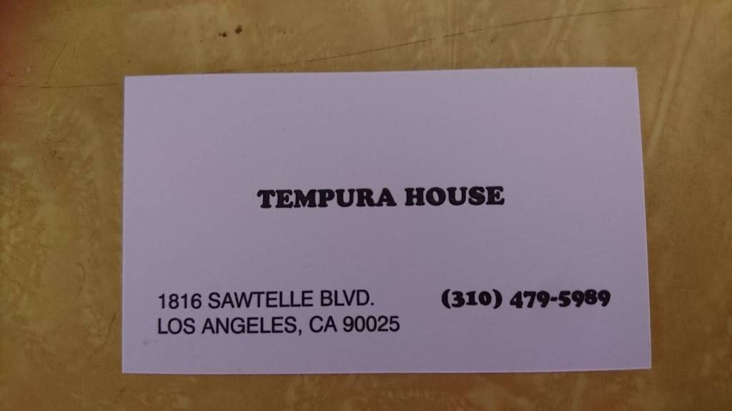 Tempura House | restaurant | 1816 Sawtelle Blvd, Los Angeles, CA 90025, USA | 3104795989 OR +1 310-479-5989
