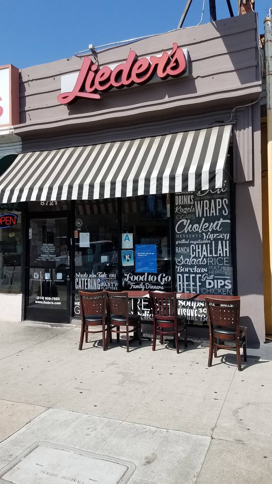 Lieders Pico- Glatt Kosher Take-out & Catering | meal takeaway | 8721 Pico Blvd, Los Angeles, CA 90035, USA | 3109097223 OR +1 310-909-7223