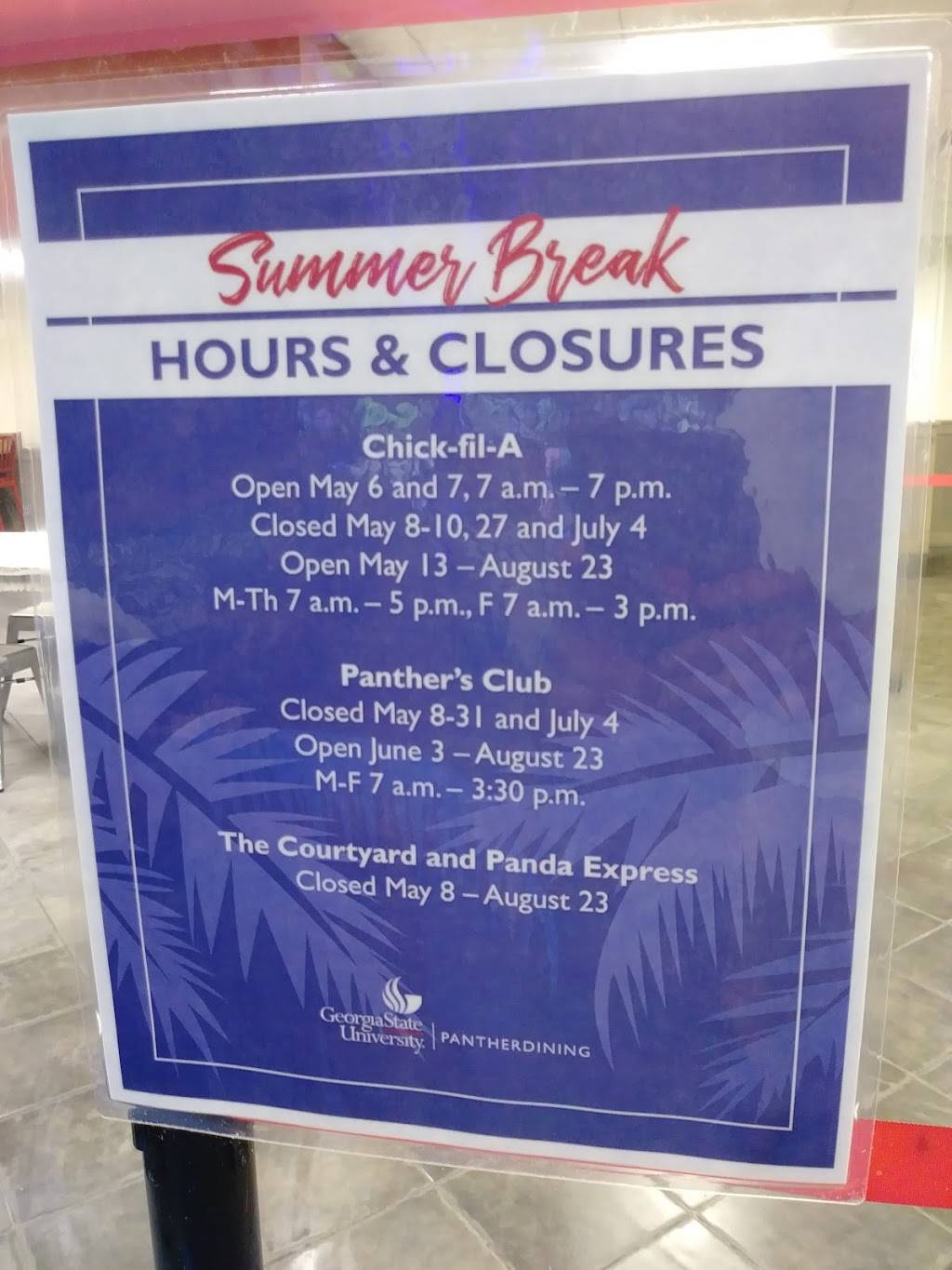 Chick-fil-A | restaurant | 66 Courtland St NE, Atlanta, GA 30303, USA | 4044139634 OR +1 404-413-9634