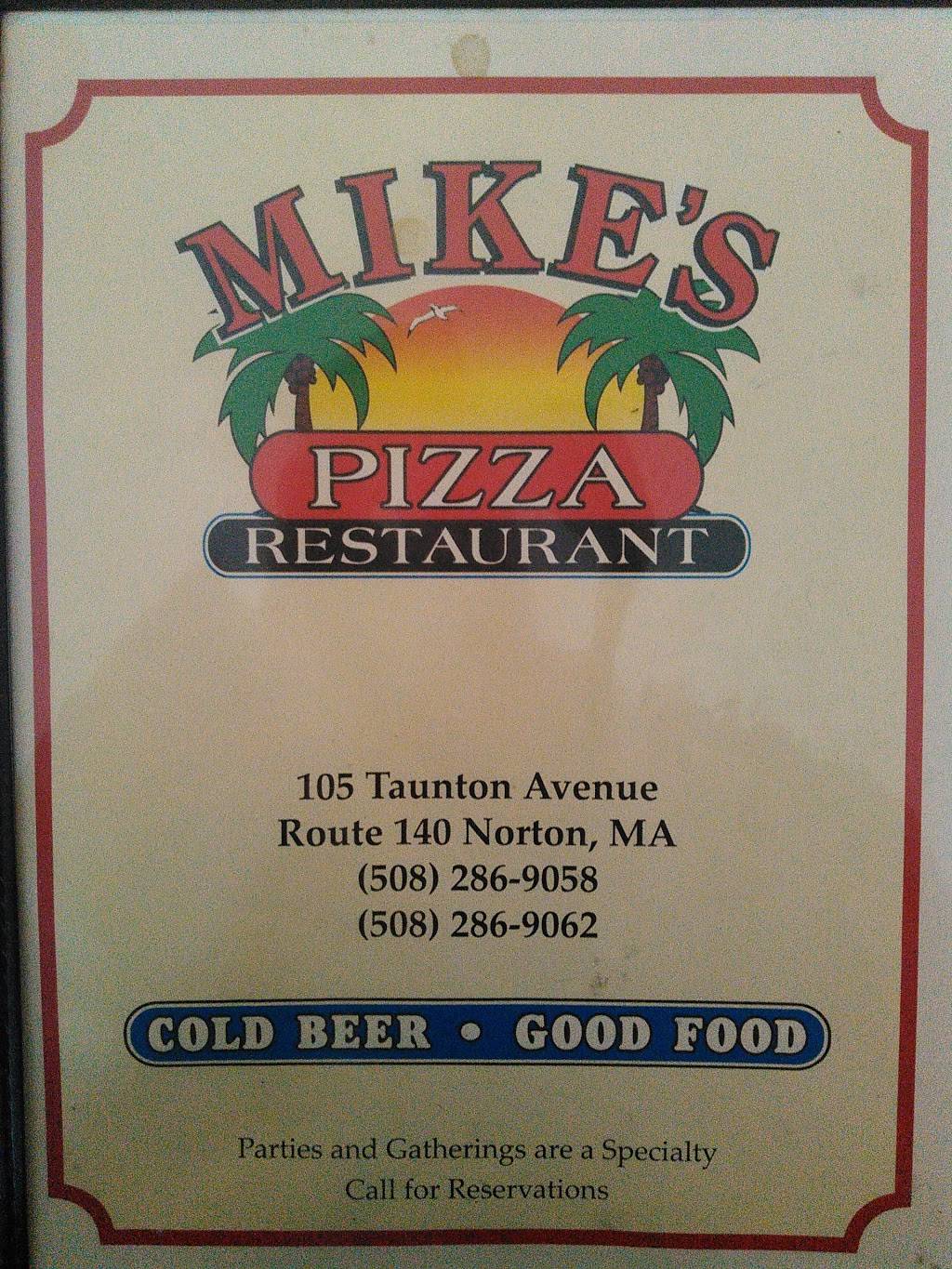 Mikes Famous Pizza | restaurant | 105 Taunton Ave, Norton, MA 02766, USA | 5082869062 OR +1 508-286-9062