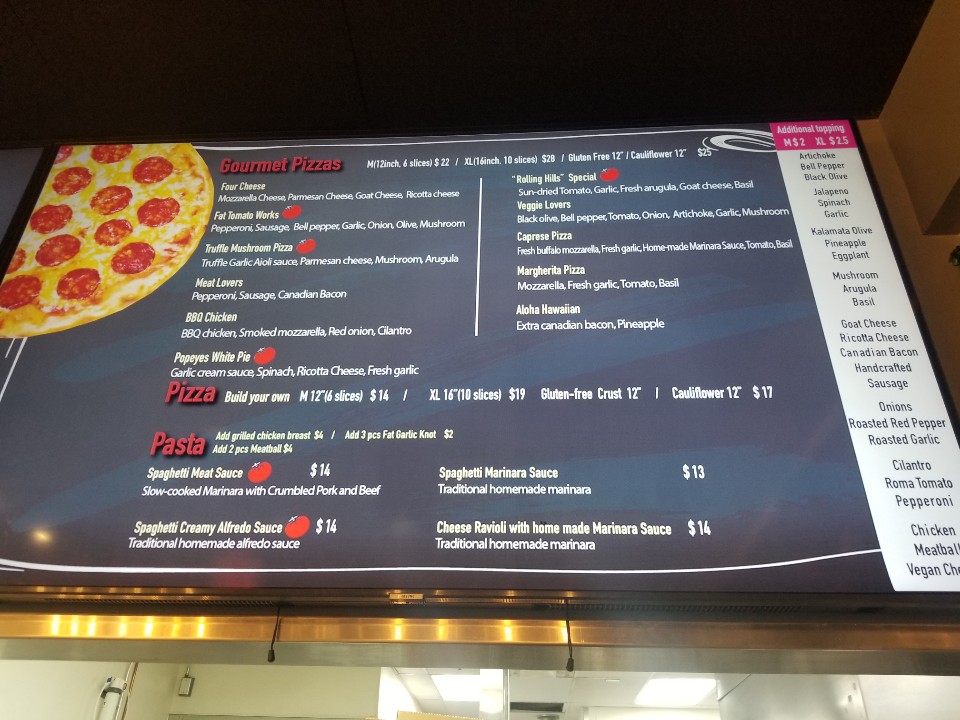 Fat Tomato Pizza | restaurant | 50 Peninsula Center E, Rolling Hills Estates, CA 90274, USA | 4244047287 OR +1 424-404-7287