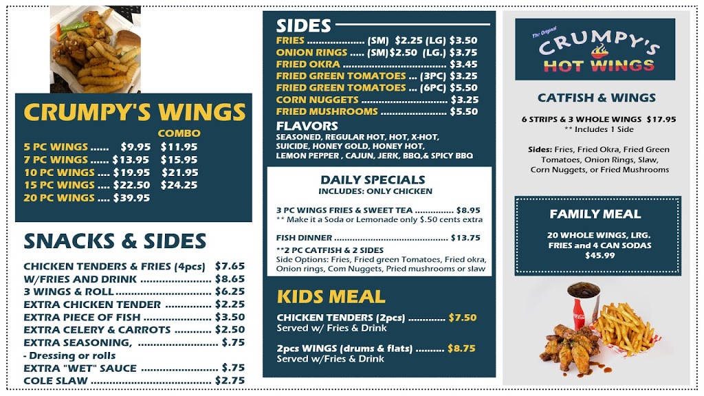 Crumpys Hot Wings Millington, TN | restaurant | 8115 hwy 51 North, Millington, TN 38053, USA | 9015785738 OR +1 901-578-5738