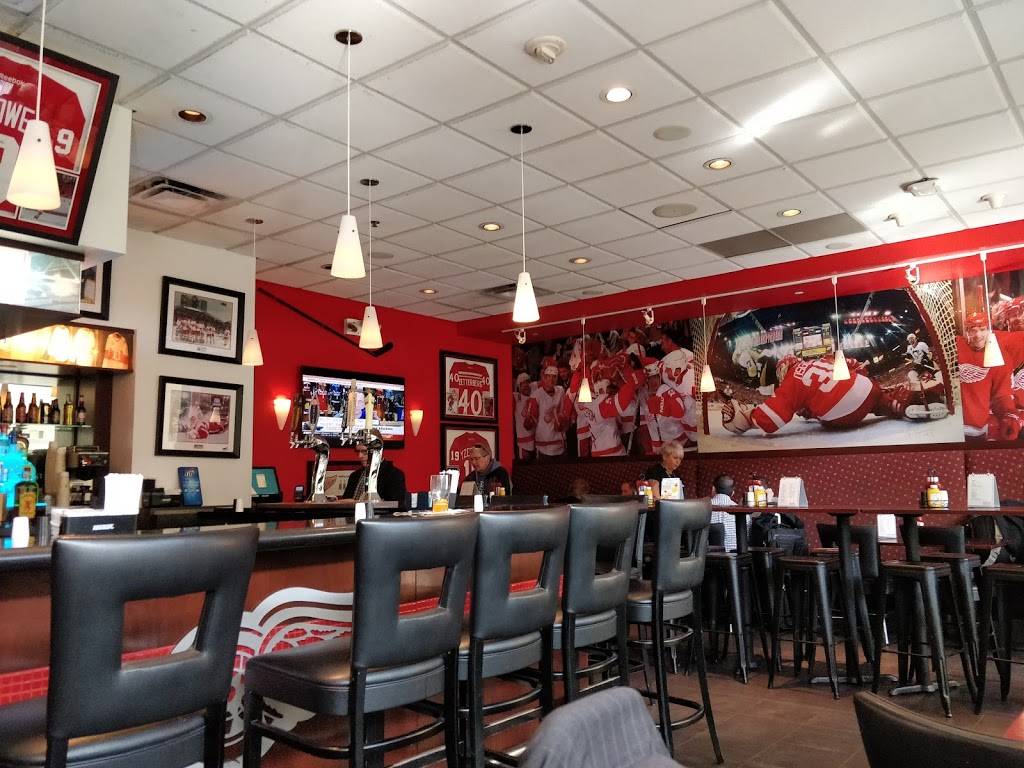 Hockeytown Cafe | cafe | Between Gates D12 and D14, North Terminal, W G Rogell Dr, Detroit, MI 48242, USA | 7342476887 OR +1 734-247-6887