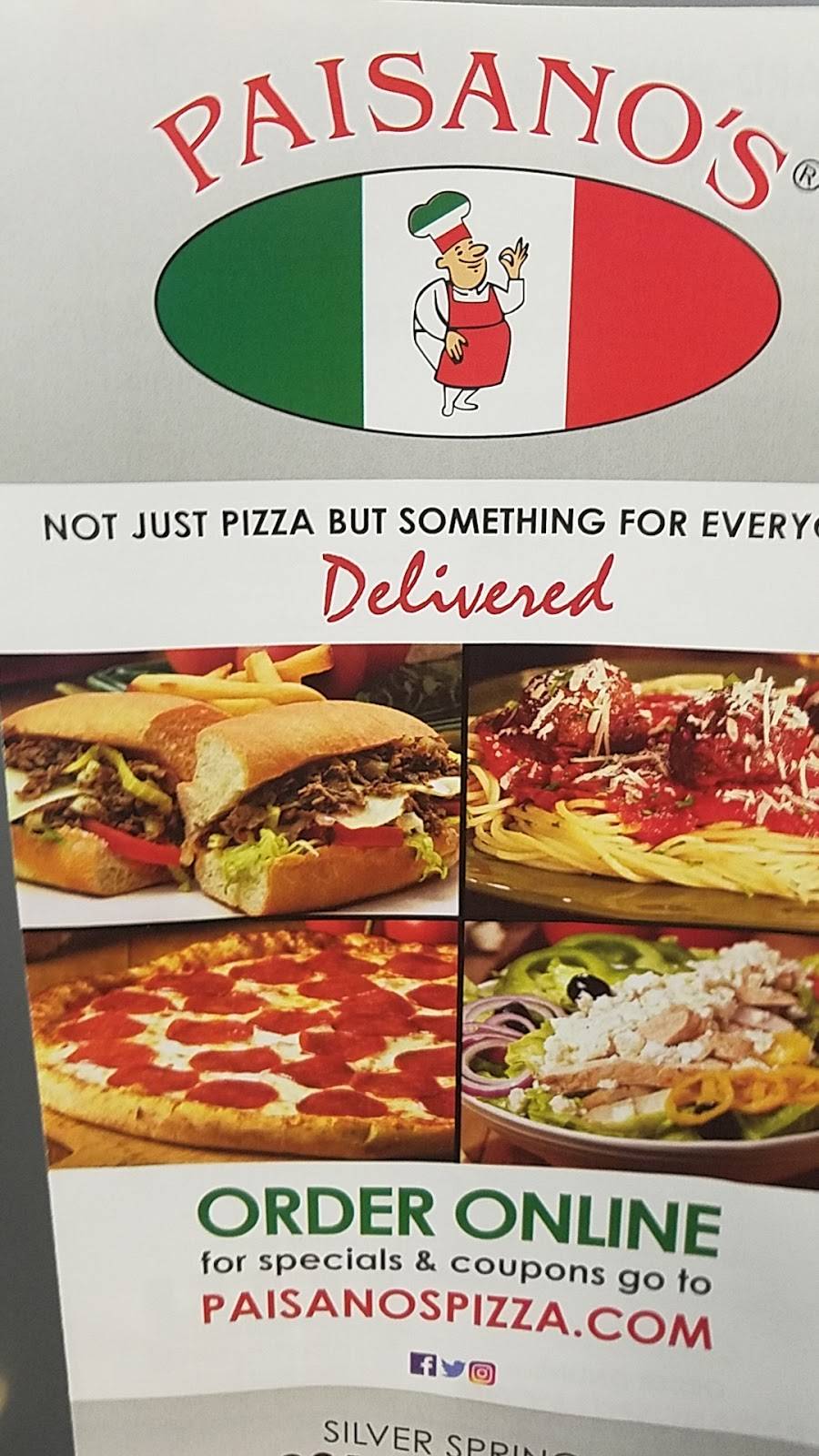 Paisanos Pizza | restaurant | 8213 Georgia Ave, Silver Spring, MD 20910, USA | 3015889500 OR +1 301-588-9500