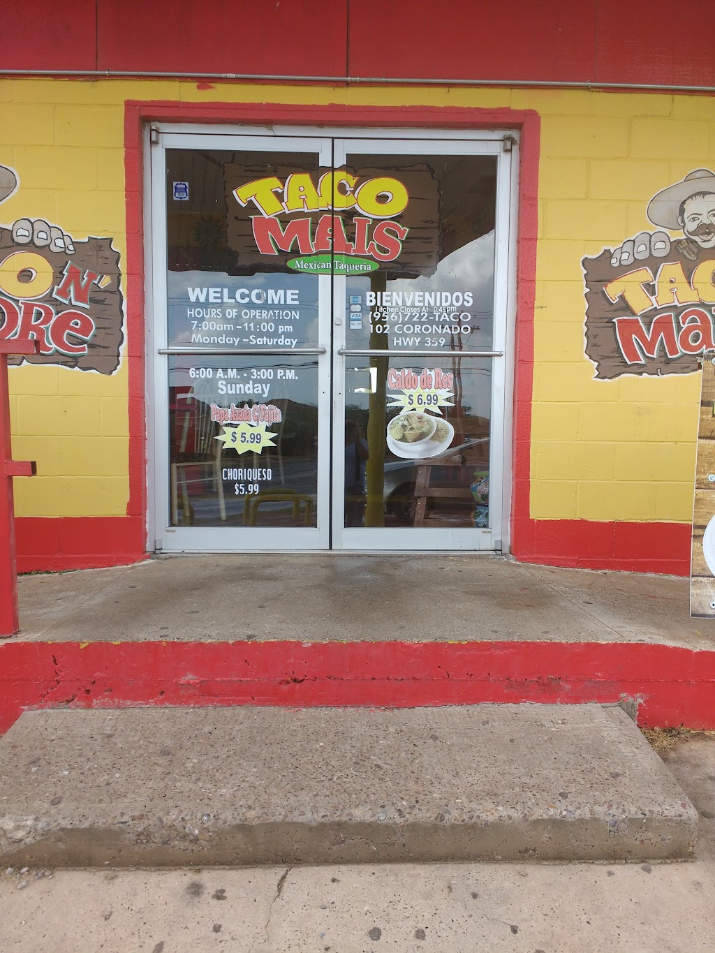 Taco Mais | restaurant | 102 Coronado Ave, Laredo, TX 78043, USA | 9567228226 OR +1 956-722-8226