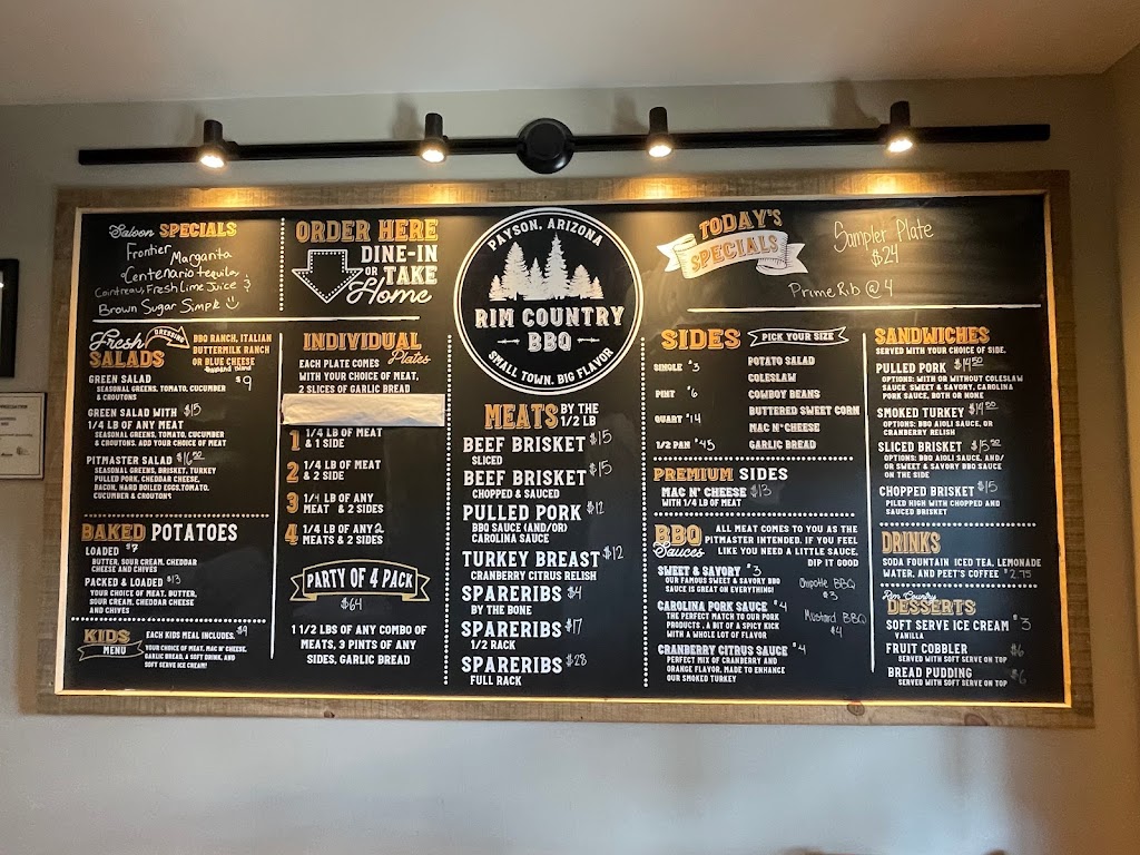 Rim Country BBQ | restaurant | 202 W Main St, Payson, AZ 85541, USA | 9284722227 OR +1 928-472-2227