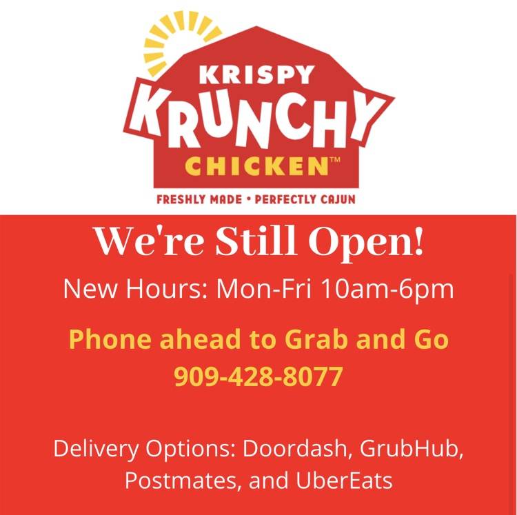 Krispy Krunchy Chicken | restaurant | 10510 Sierra Ave, Fontana, CA 92337, USA | 9094288077 OR +1 909-428-8077