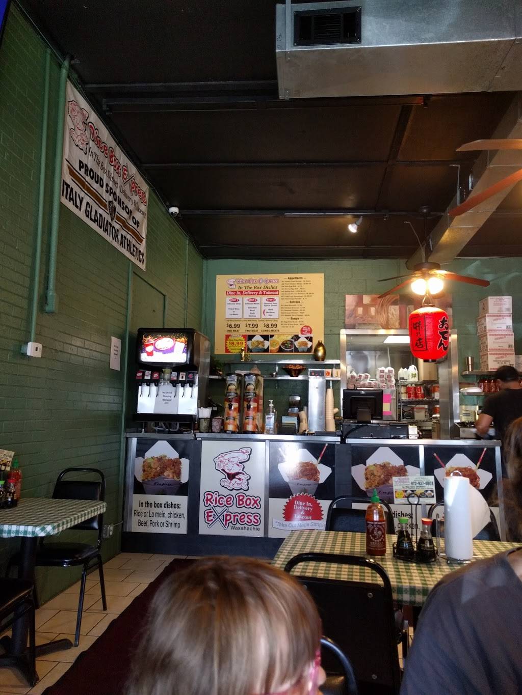 Rice Box Express | restaurant | 201 N Monroe St, Waxahachie, TX 75165, USA | 9729374269 OR +1 972-937-4269