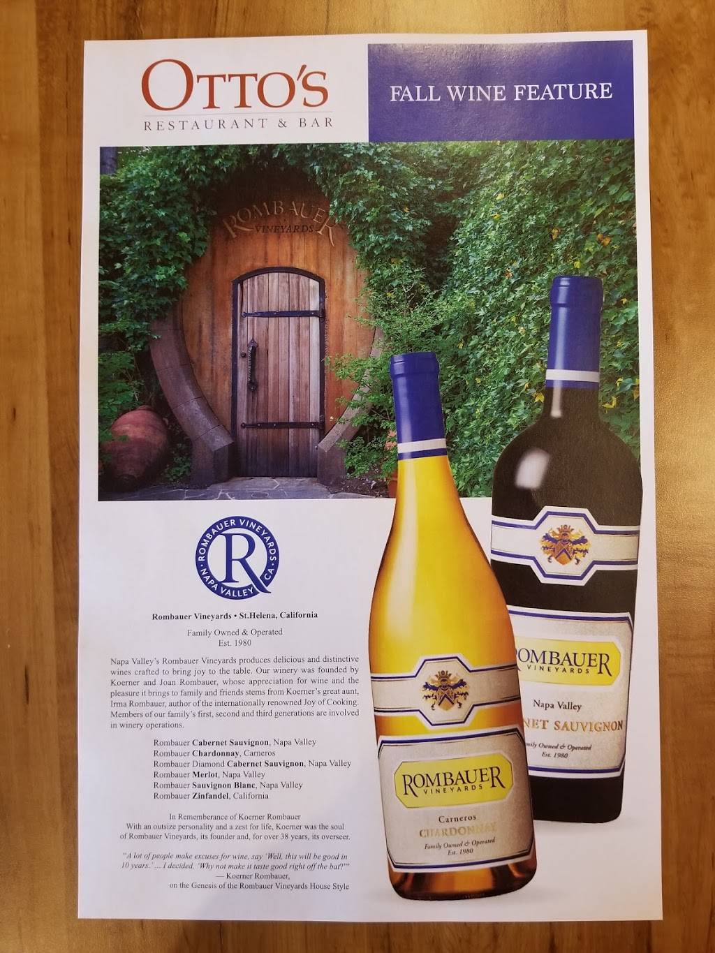 Ottos Restaurant & Bar | restaurant | 6405 Mineral Point Rd, Madison, WI 53705, USA | 6082744044 OR +1 608-274-4044