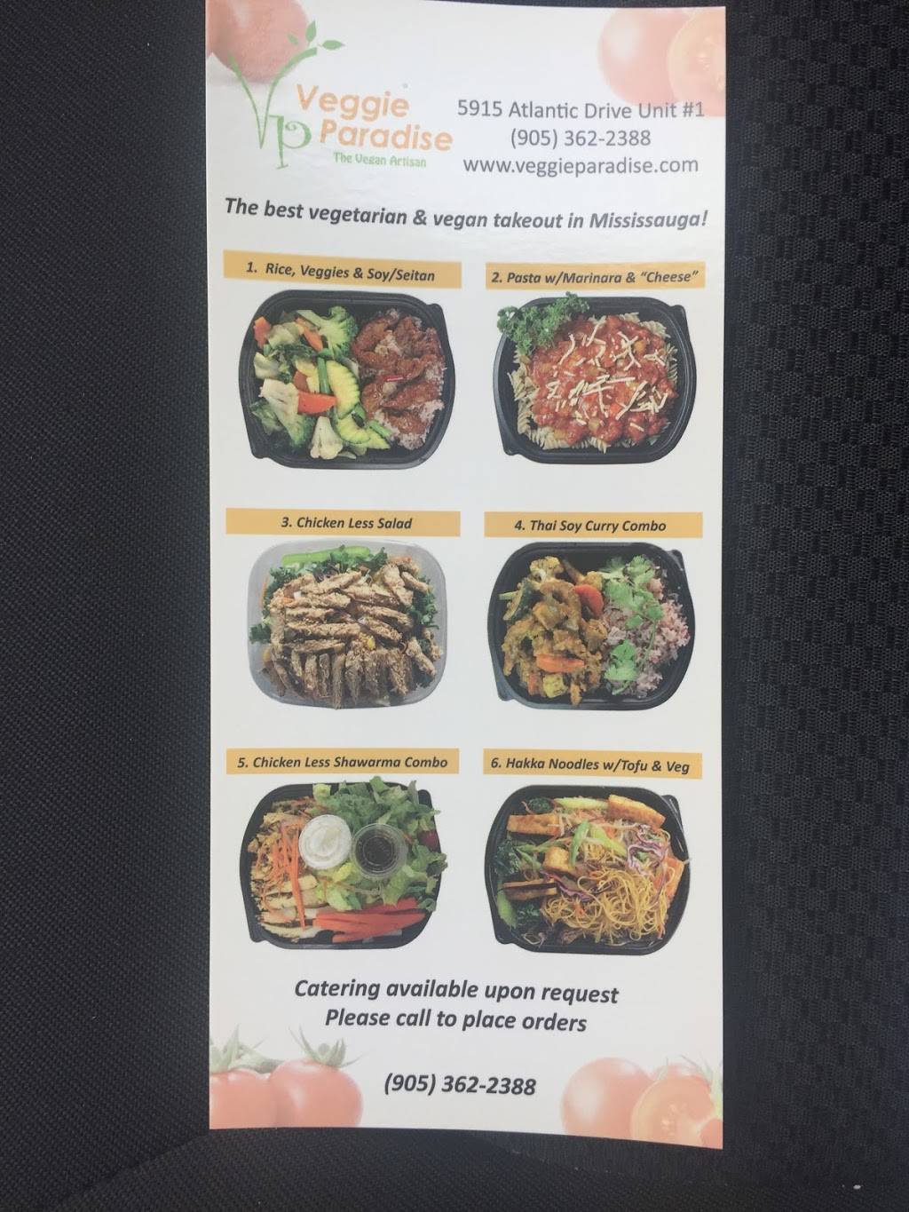 Veggie Paradise | restaurant | 5915 Atlantic Dr #1, Mississauga, ON L4W 1S4, Canada | 9053622388 OR +1 905-362-2388