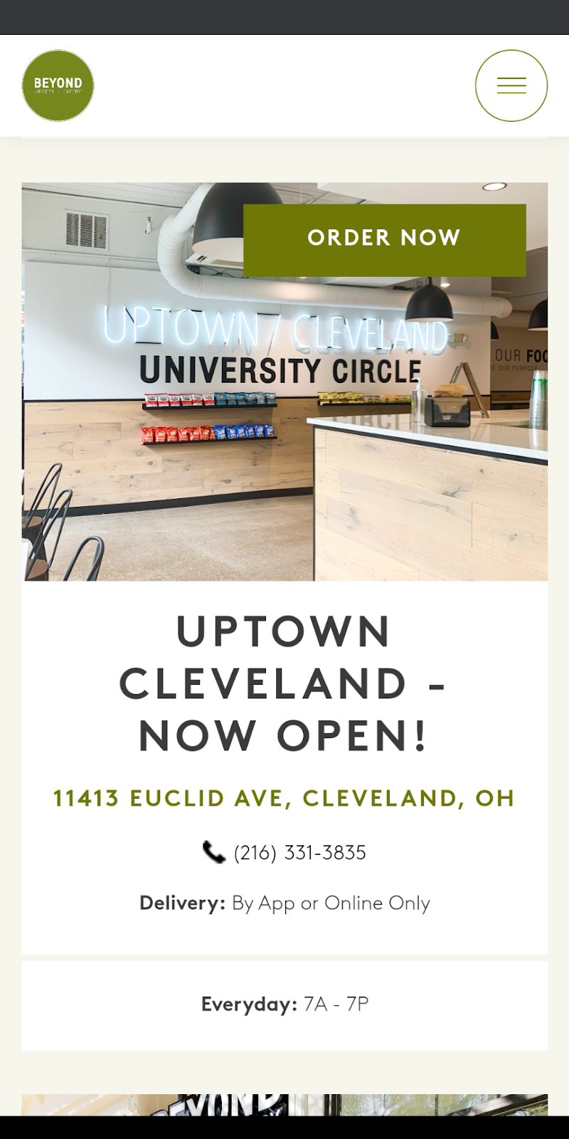 Beyond Juicery + Eatery | restaurant | 11413 Euclid Ave, Cleveland, OH 44106, USA | 2163313835 OR +1 216-331-3835