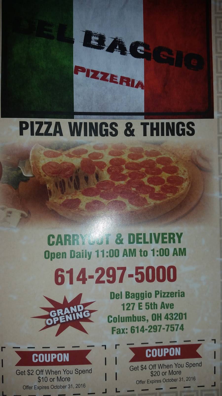 Del Baggio Pizzeria | meal takeaway | 127 E 5th Ave, Columbus, OH 43201, USA | 6142975000 OR +1 614-297-5000