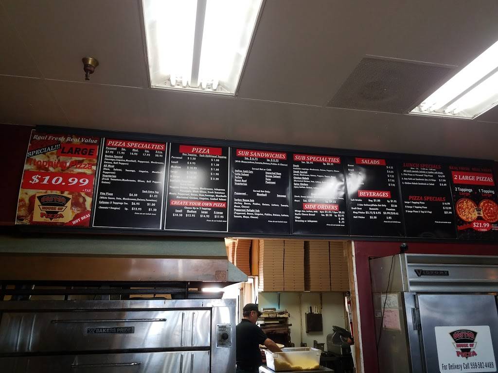 Boston House of Pizza | meal takeaway | 1770 N 10th Ave, Hanford, CA 93230, USA | 5595824489 OR +1 559-582-4489