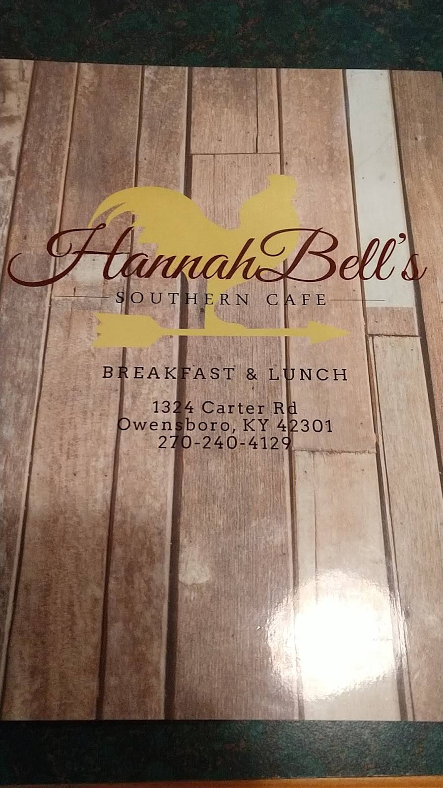 Hannah Bells Cafe | restaurant | 1324 Carter Rd, Owensboro, KY 42301, USA | 2702404129 OR +1 270-240-4129