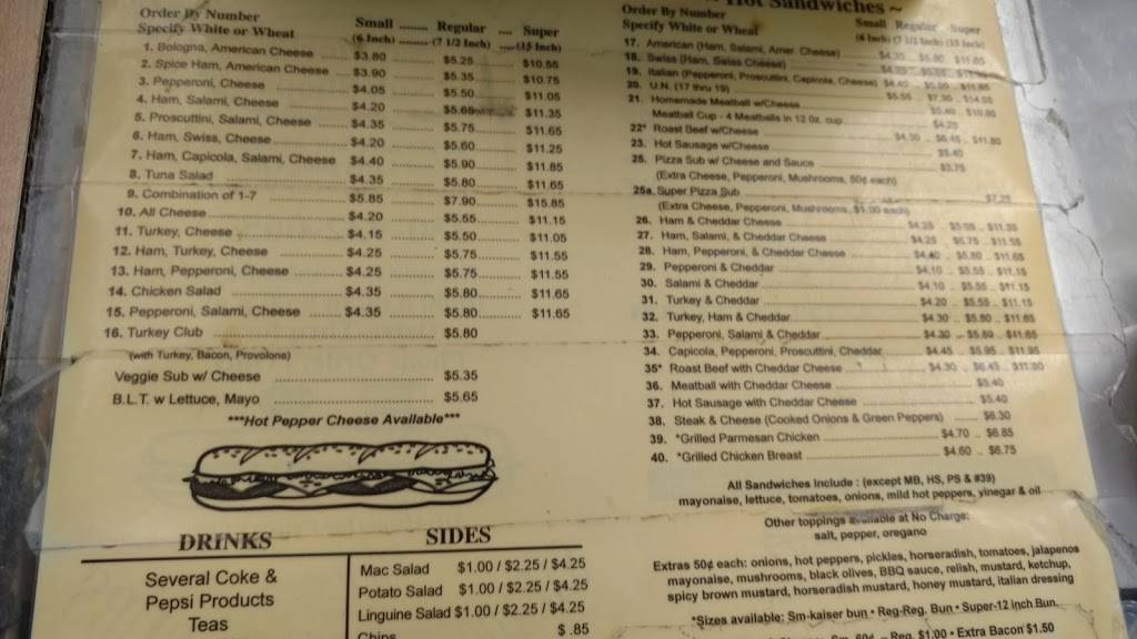 Sal Maris Sub Shop | restaurant | 48983 Broad St, East Liverpool, OH 43920, USA | 3309320657 OR +1 330-932-0657