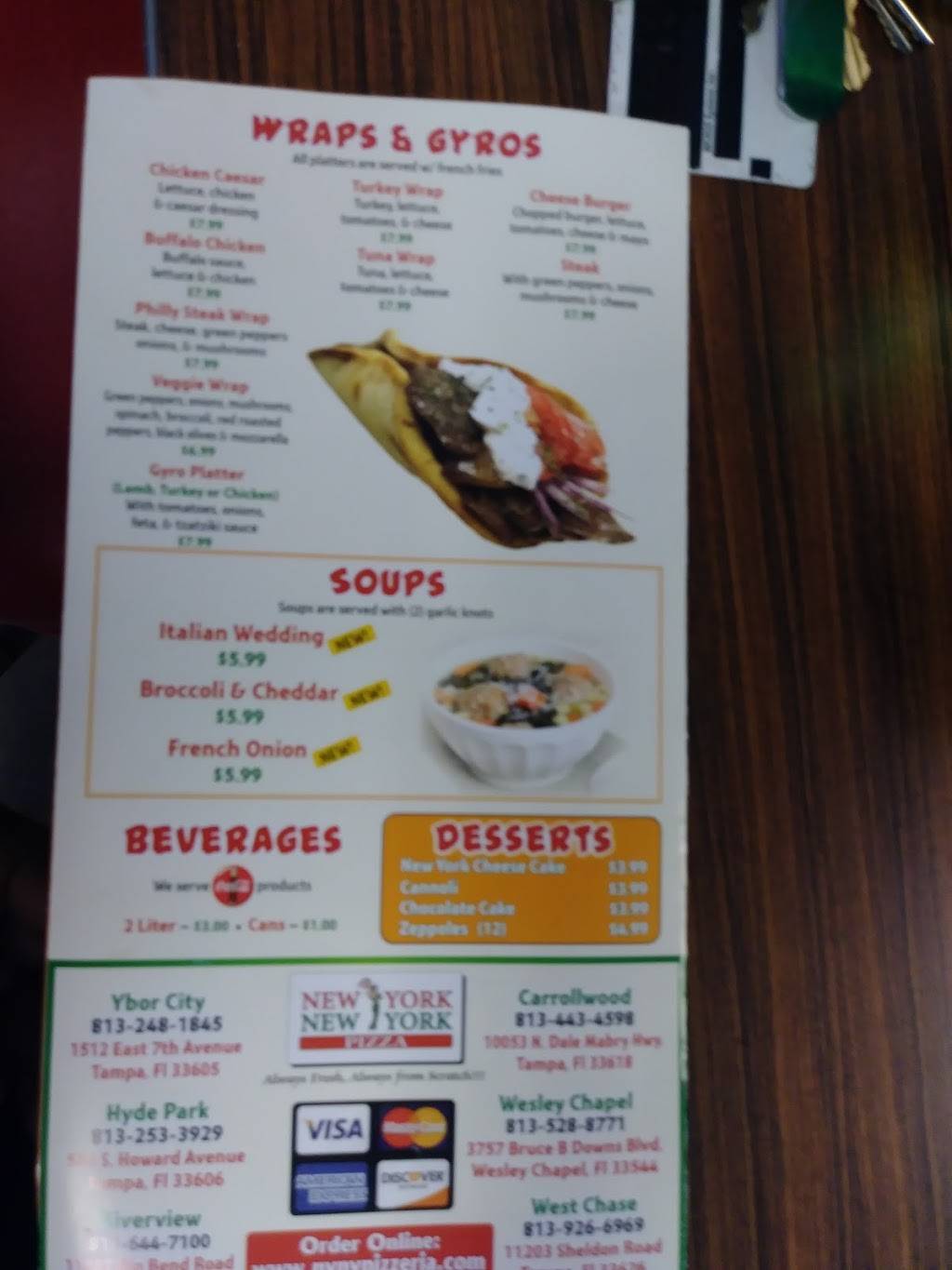 New York New York Pizza | restaurant | 5509 E Fowler Ave, Temple Terrace, FL 33617, USA | 8132529900 OR +1 813-252-9900