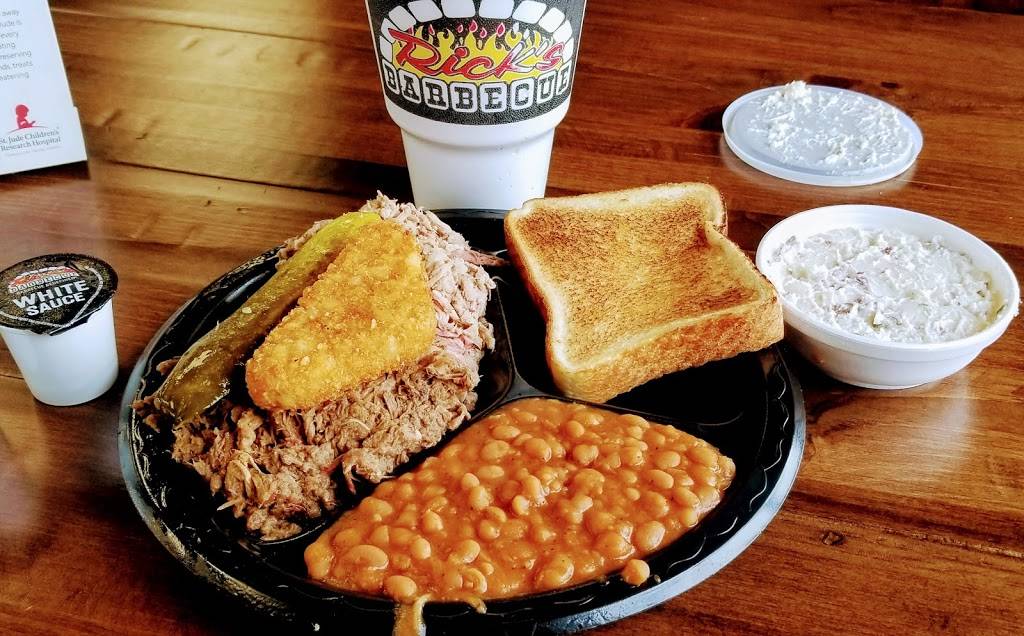 Ricks Barbecue | restaurant | 2408 S Wilson Dam Rd, Muscle Shoals, AL 35661, USA | 2568140200 OR +1 256-814-0200