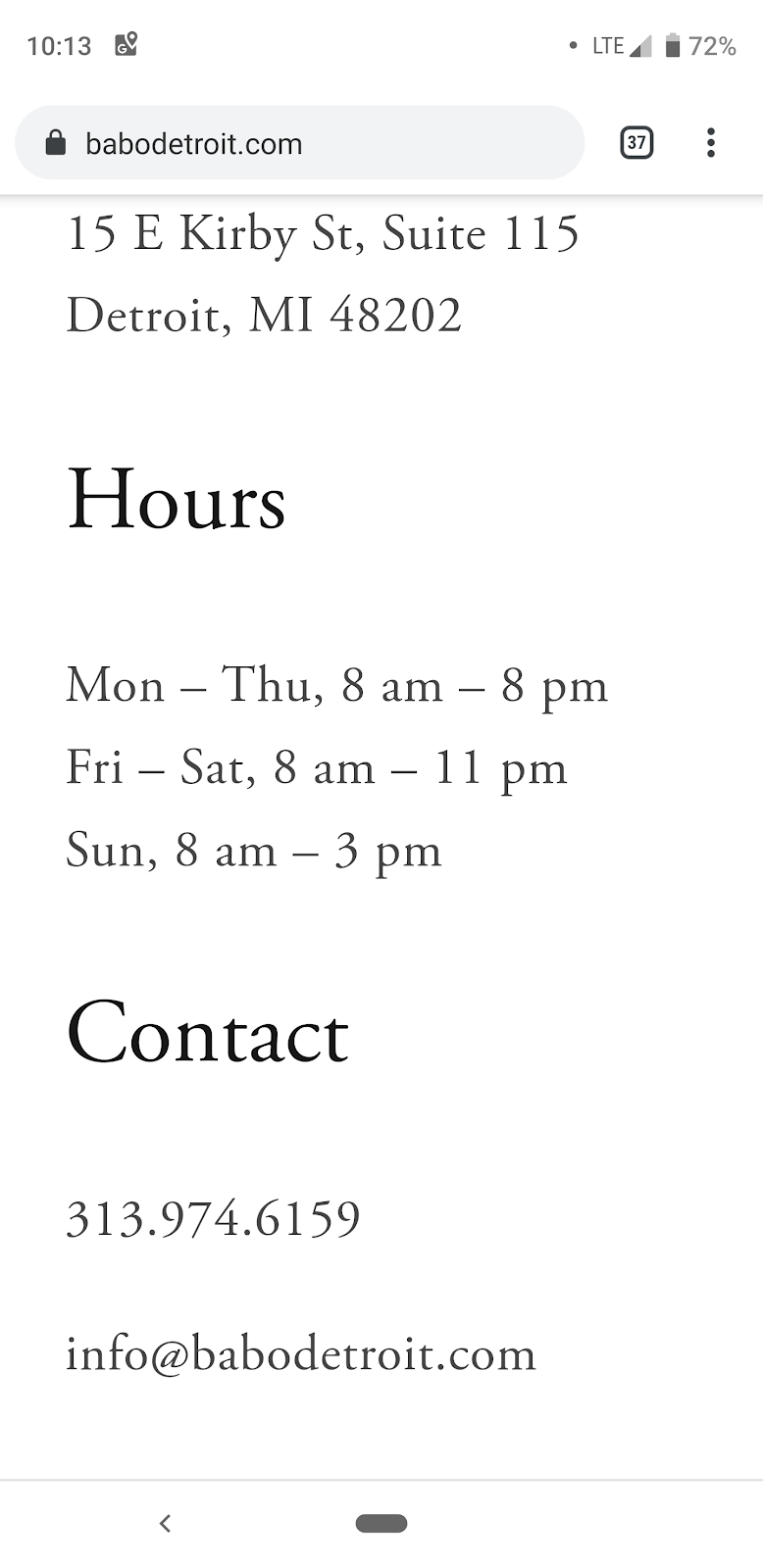 Babo | restaurant | 15 E Kirby St Suite 115, Detroit, MI 48202, USA | 3139746159 OR +1 313-974-6159