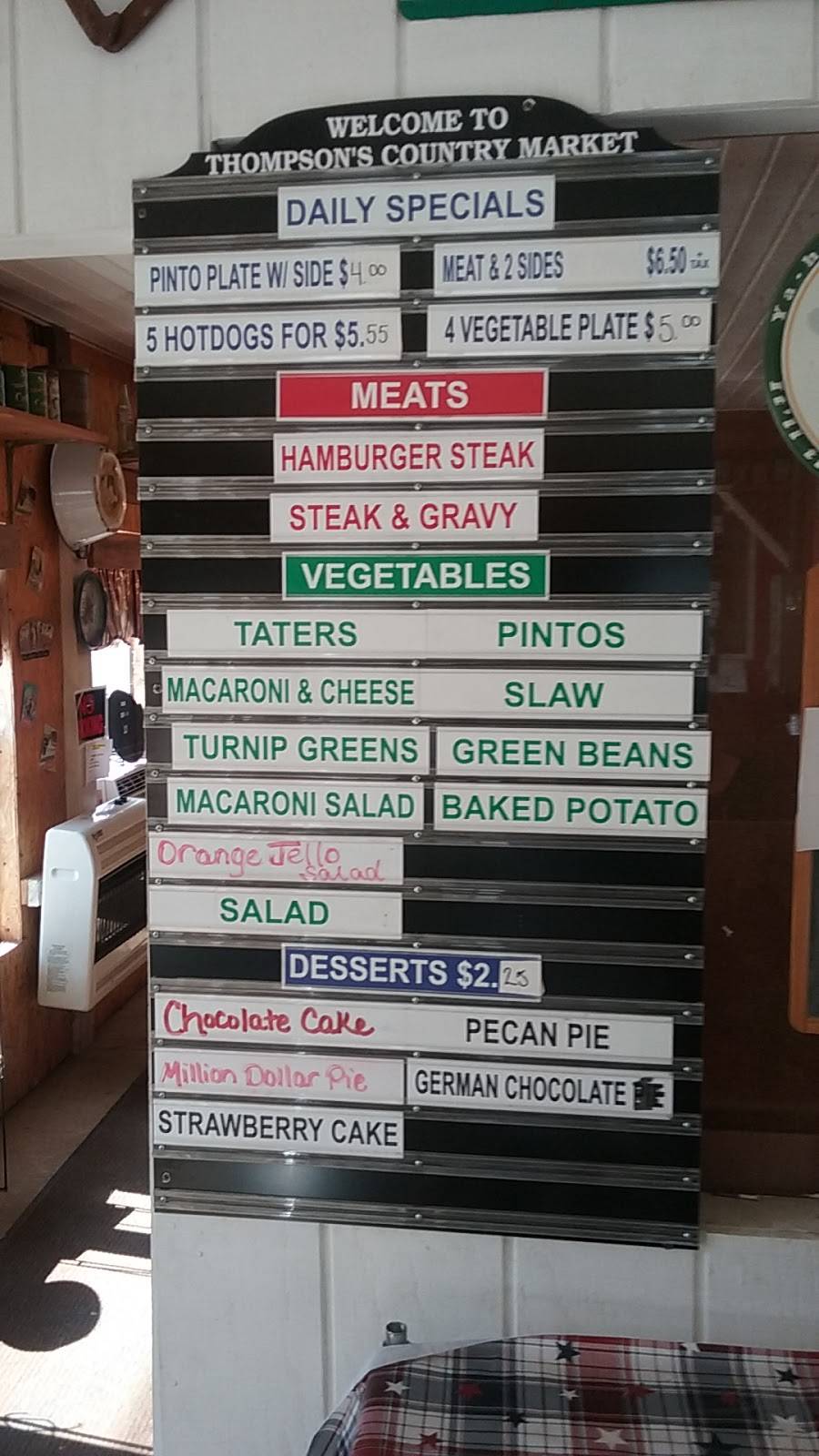 Thompsons Country Diner | restaurant | 1212 SC-11, Chesnee, SC 29323, USA | 8644618651 OR +1 864-461-8651