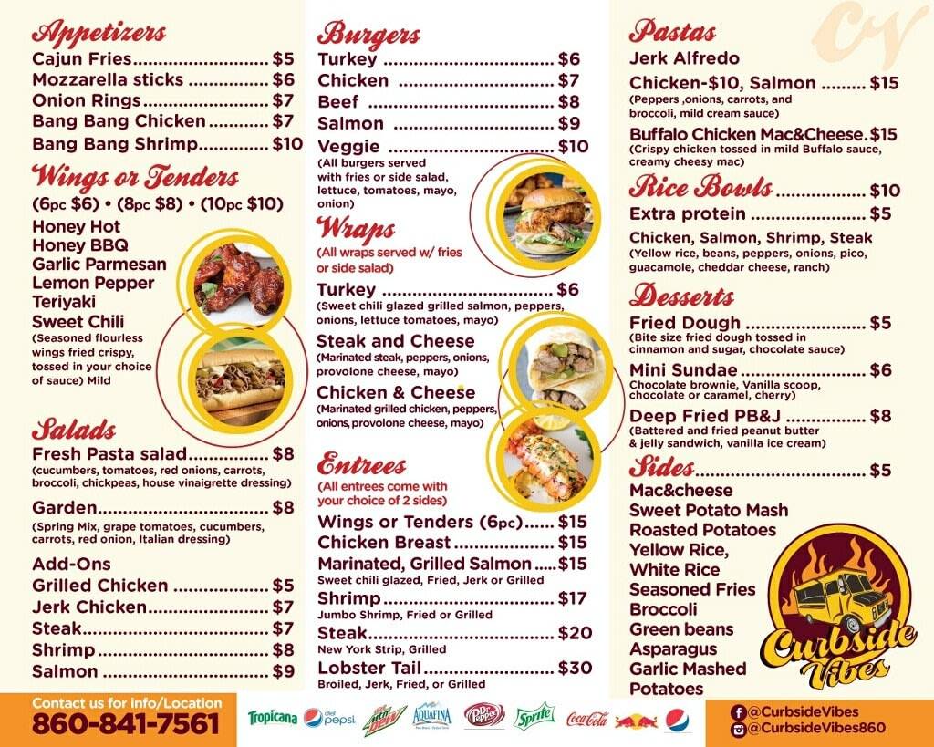 Curbside Vibes | meal takeaway | Albany Ave, Hartford, CT 06112, USA | 8608417561 OR +1 860-841-7561