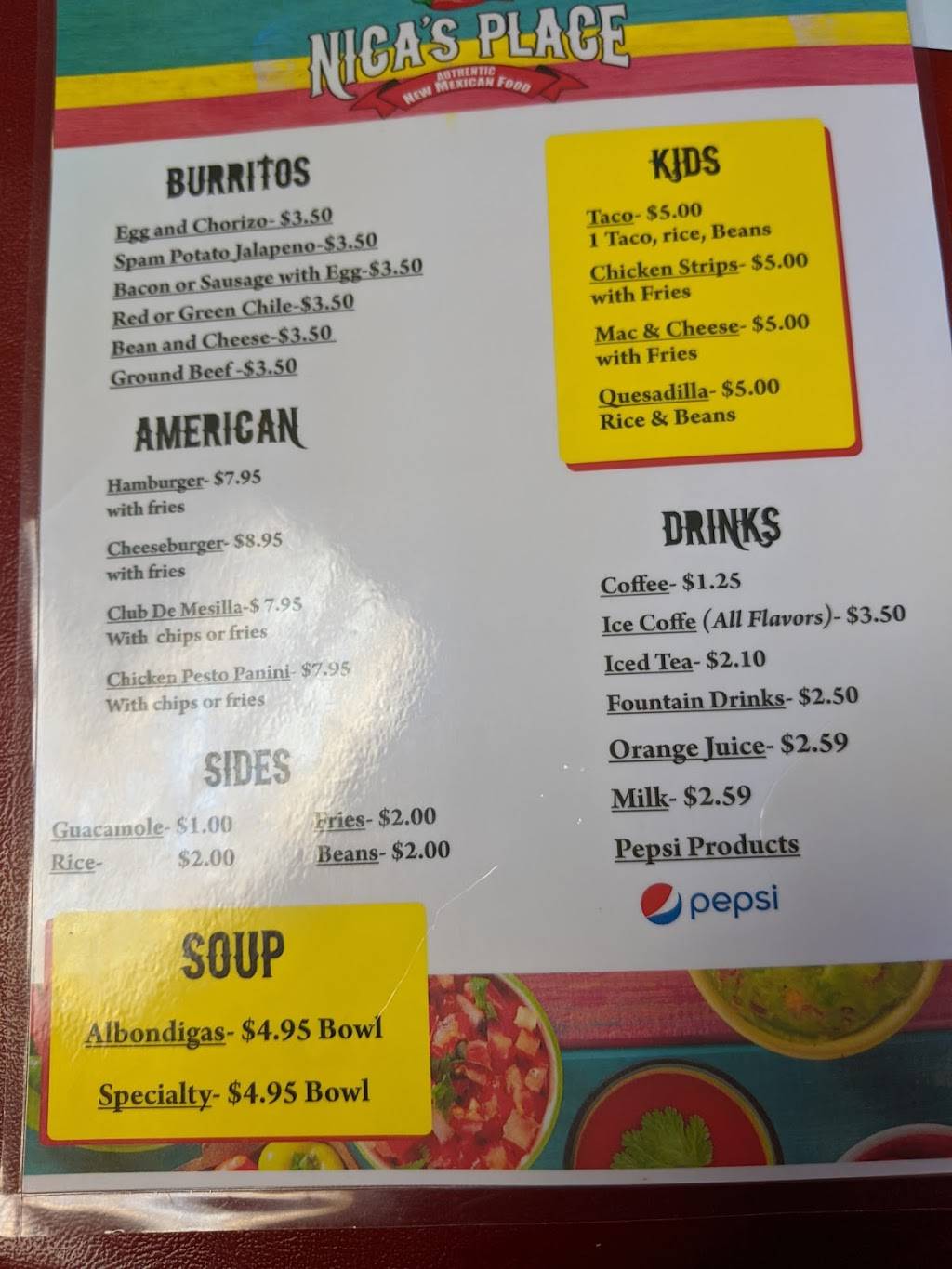 Nicas Place | restaurant | 2001 E Lohman Ave Suite 111, Las Cruces, NM 88001, USA | 5756408883 OR +1 575-640-8883