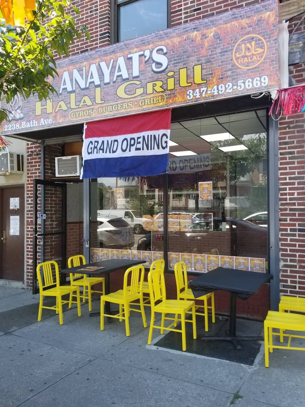 Anayats Halal Grill | restaurant | 2238 Bath Ave, Brooklyn, NY 11214, USA | 3474925669 OR +1 347-492-5669