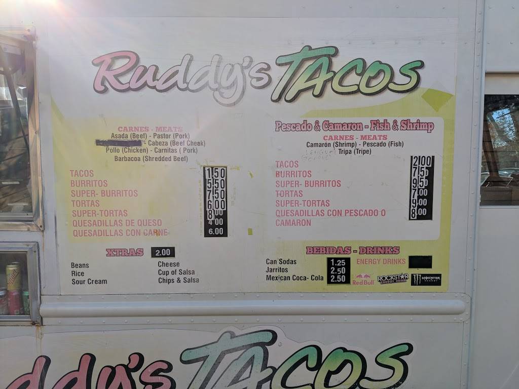 Ruddys Tacos | restaurant | 899 El Camino Real, San Bruno, CA 94066, USA | 6507710410 OR +1 650-771-0410