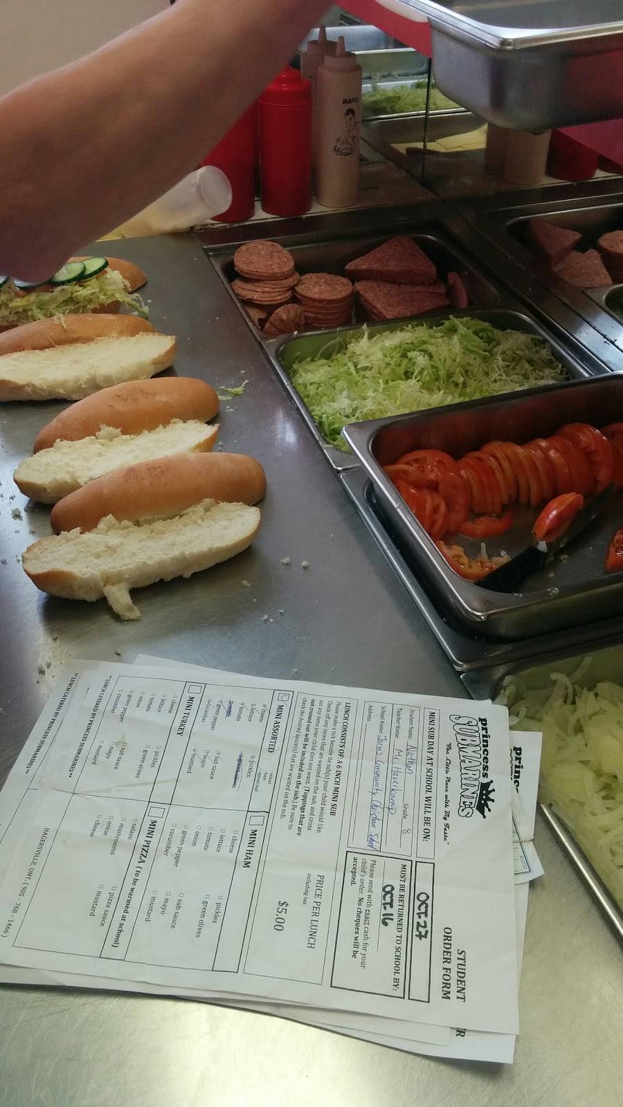 Princess Submarines | restaurant | 12 Main St N, Hagersville, ON N0A 1H0, Canada | 9057681466 OR +1 905-768-1466