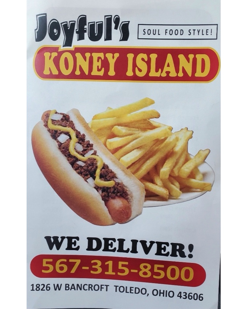 Joyfuls Koney Island | restaurant | 1826 W Bancroft St, Toledo, OH 43606, USA | 5673158500 OR +1 567-315-8500