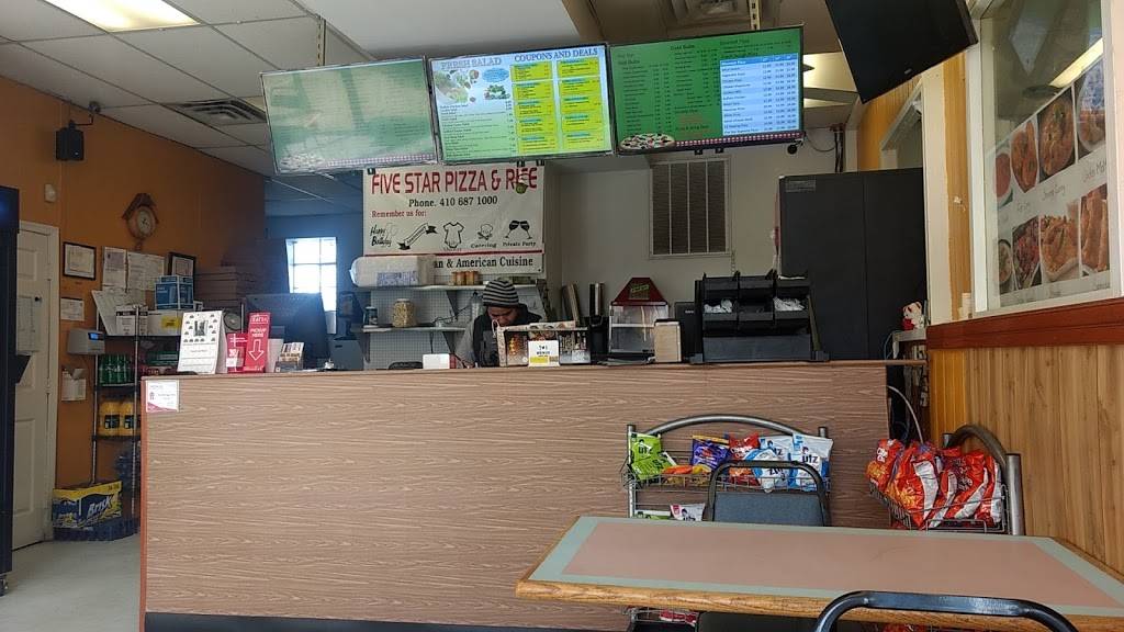 Five Star Pizza & Rice | meal delivery | 3 Margaret Ave, Essex, MD 21221, USA | 4106871000 OR +1 410-687-1000