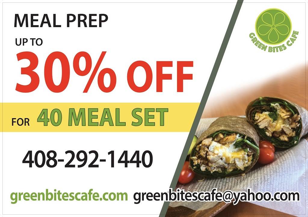 Green Bites Cafe | meal takeaway | 1290 S Bascom Ave, San Jose, CA 95128, USA | 4082921440 OR +1 408-292-1440