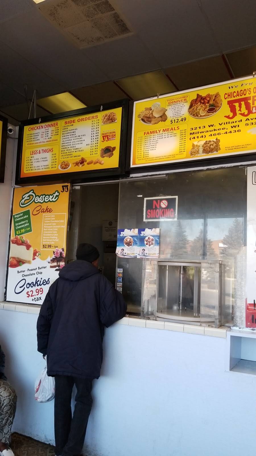 JJ Fish & Chicken | restaurant | 3213 W Villard Ave, Milwaukee, WI 53209, USA | 4144664436 OR +1 414-466-4436