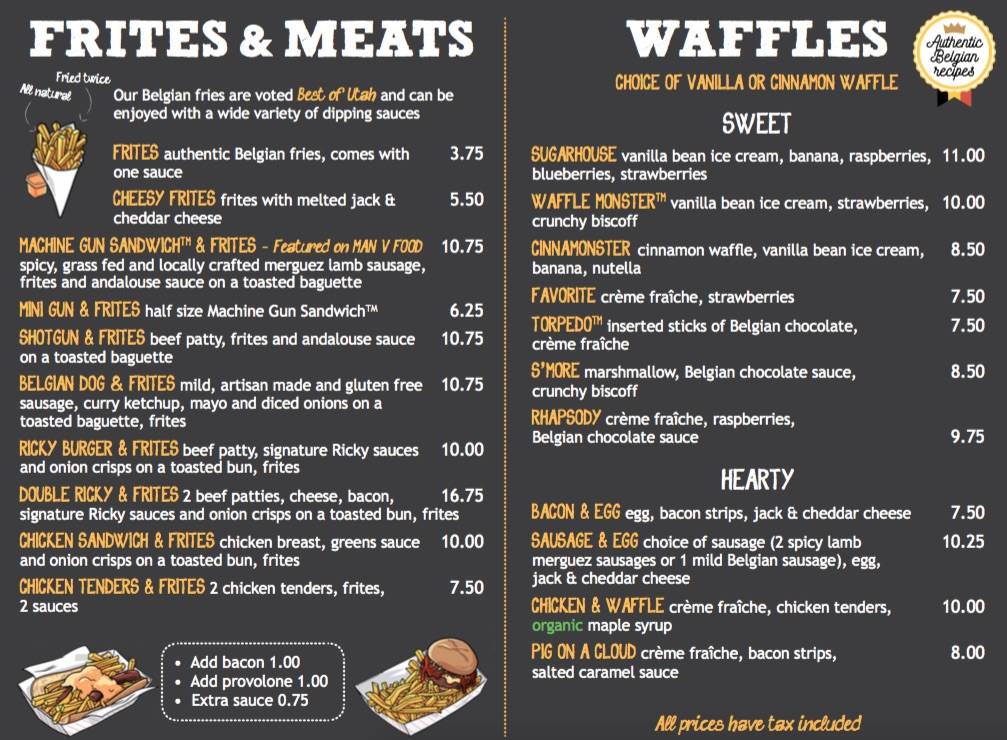 Bruges Waffles & Frites Food Trucks commissary | restaurant | 555 N Main St Suite K, North Salt Lake, UT 84054, USA | 8019469920 OR +1 801-946-9920