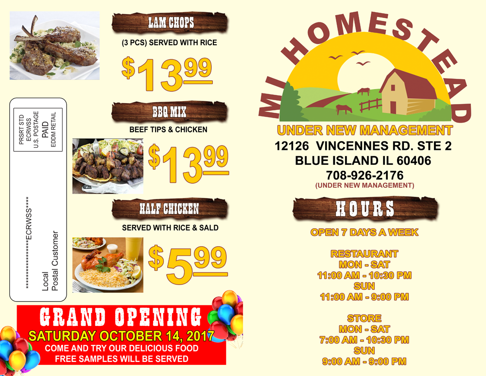 mi homestead | restaurant | 12126 Vincennes Rd #2, Blue Island, IL 60406, USA | 7089262176 OR +1 708-926-2176