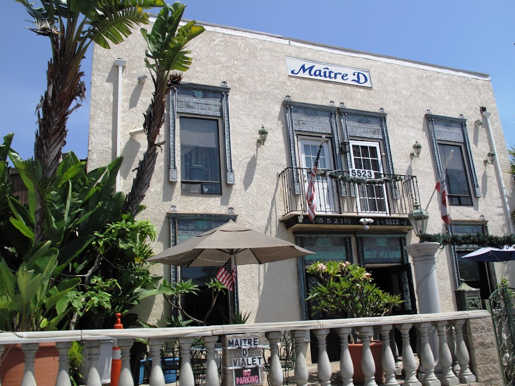 Maitre D Restaurant | restaurant | 5523 La Jolla Blvd, La Jolla, CA 92037, USA | 8584562111 OR +1 858-456-2111