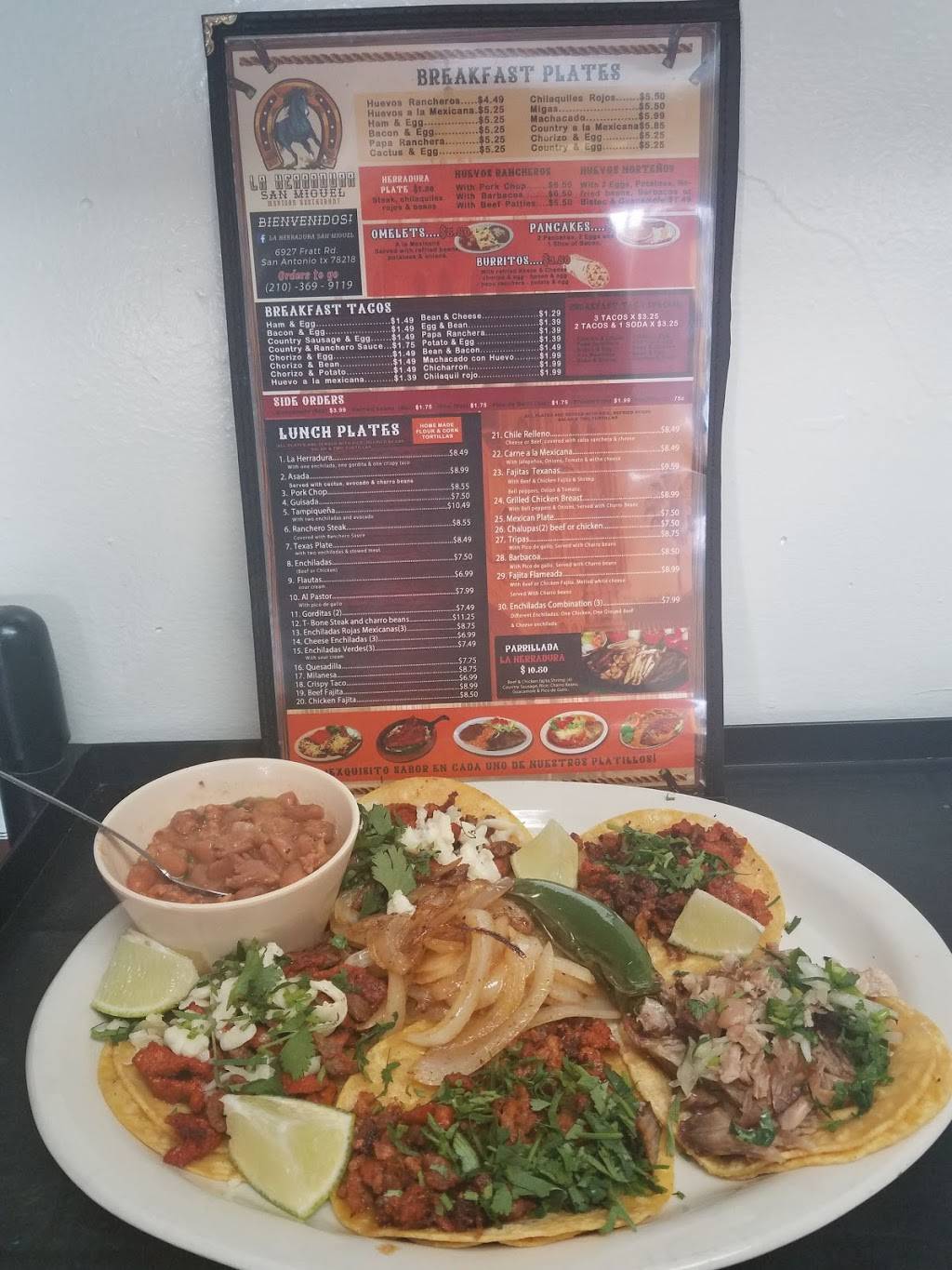 La herradura san miguel | restaurant | 6927 Fratt Rd, San Antonio, TX 78218, USA | 2103699119 OR +1 210-369-9119