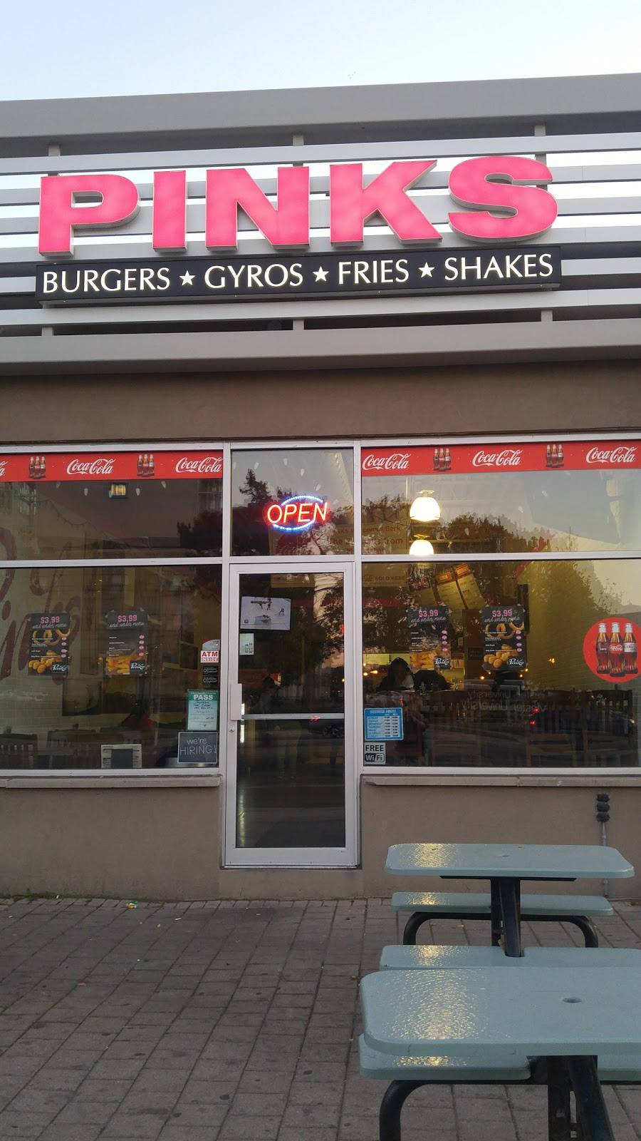 Pinks Burgers | restaurant | 1335 Main St W, Hamilton, ON L8S 1C6, Canada | 9053174657 OR +1 905-317-4657