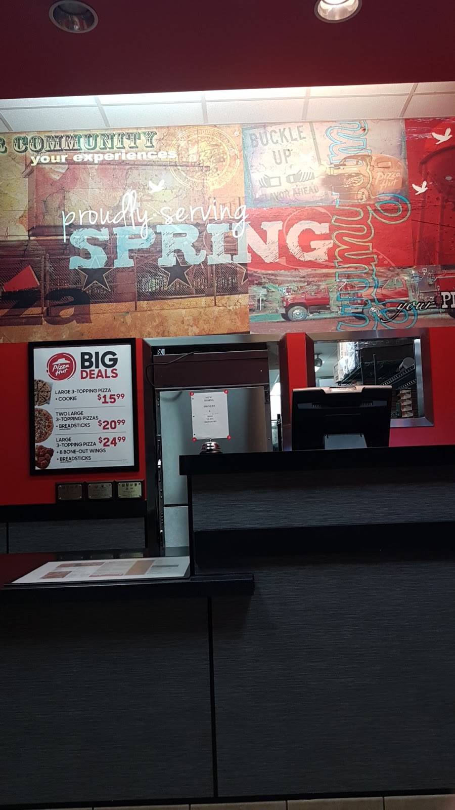 Pizza Hut | restaurant | 2757 Rayford Rd Suite F, Spring, TX 77386, USA | 2812928916 OR +1 281-292-8916