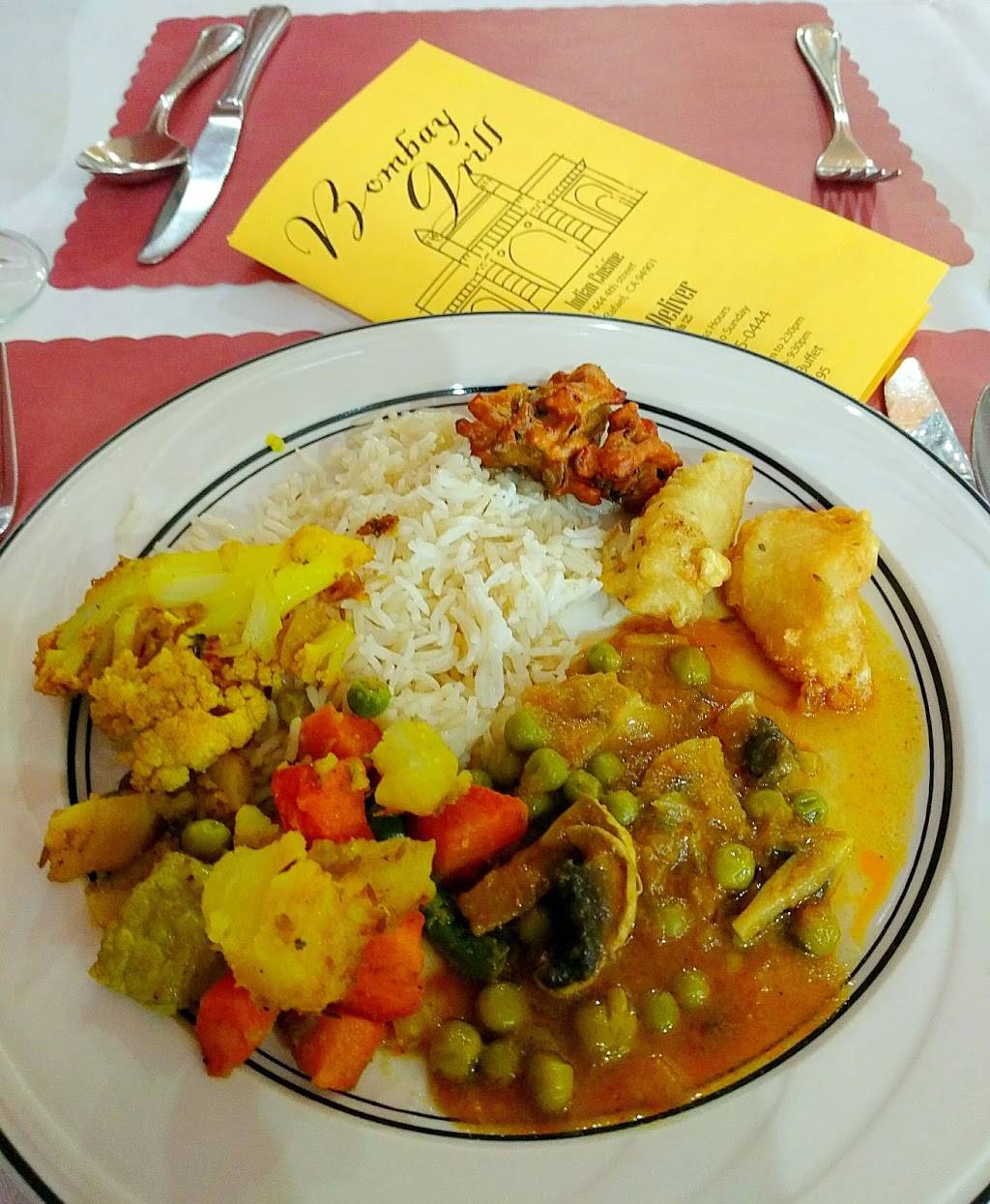Bombay grill | restaurant | 1444 4th St, San Rafael, CA 94901, USA | 4154550444 OR +1 415-455-0444