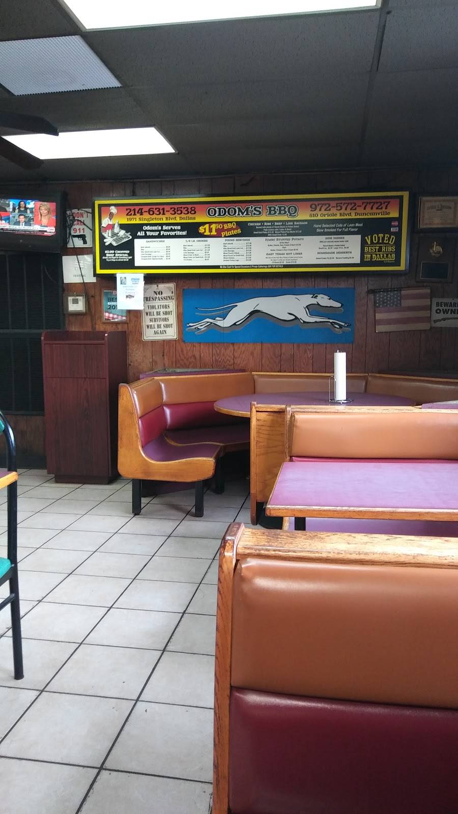 Odoms Bar-B-Que | restaurant | 1971 Singleton Blvd, Dallas, TX 75212, USA | 2146313538 OR +1 214-631-3538