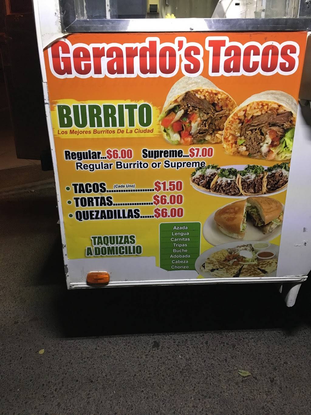 Gerardos Tacos | restaurant | 3605 E Tulare Ave, Fresno, CA 93702, USA | 5597202384 OR +1 559-720-2384