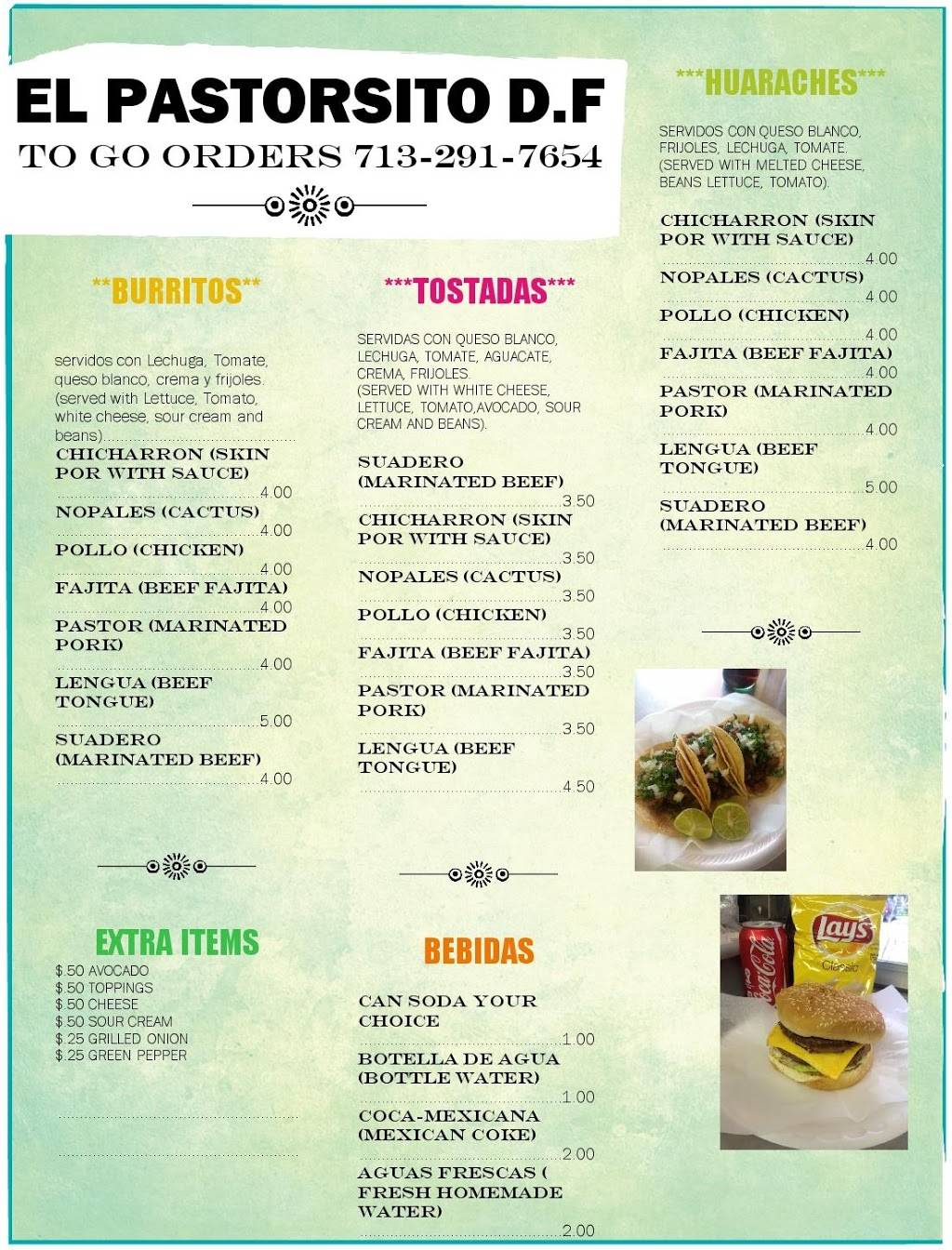 Tacos Y Tortas El Pastorsito DF | restaurant | 8000 N Stadium Dr, Houston, TX 77054, USA | 7132917654 OR +1 713-291-7654