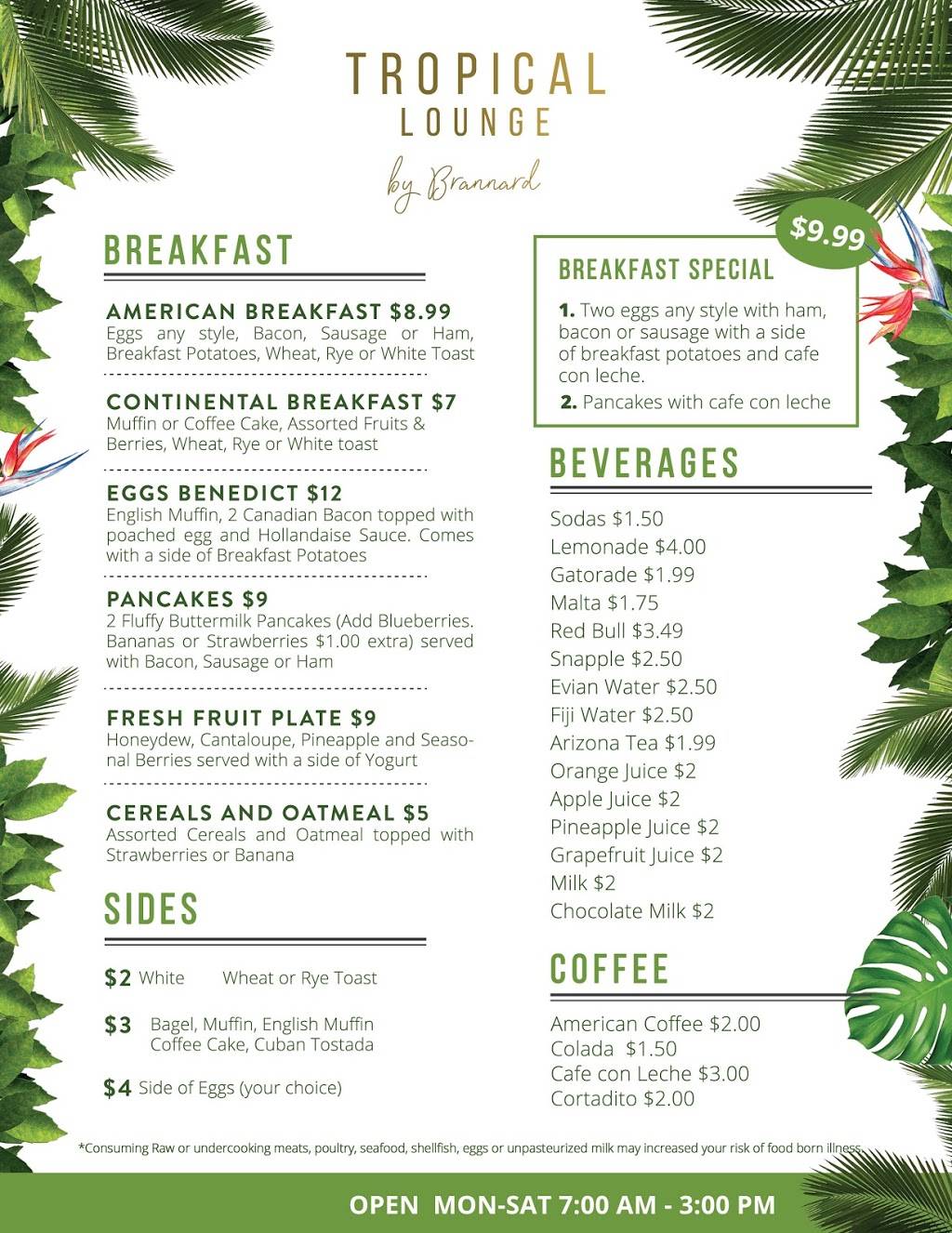 Tropical Lounge by Seacoast Suites Hotel | restaurant | 5101 Collins Ave, Miami Beach, FL 33140, USA | 7864566882 OR +1 786-456-6882