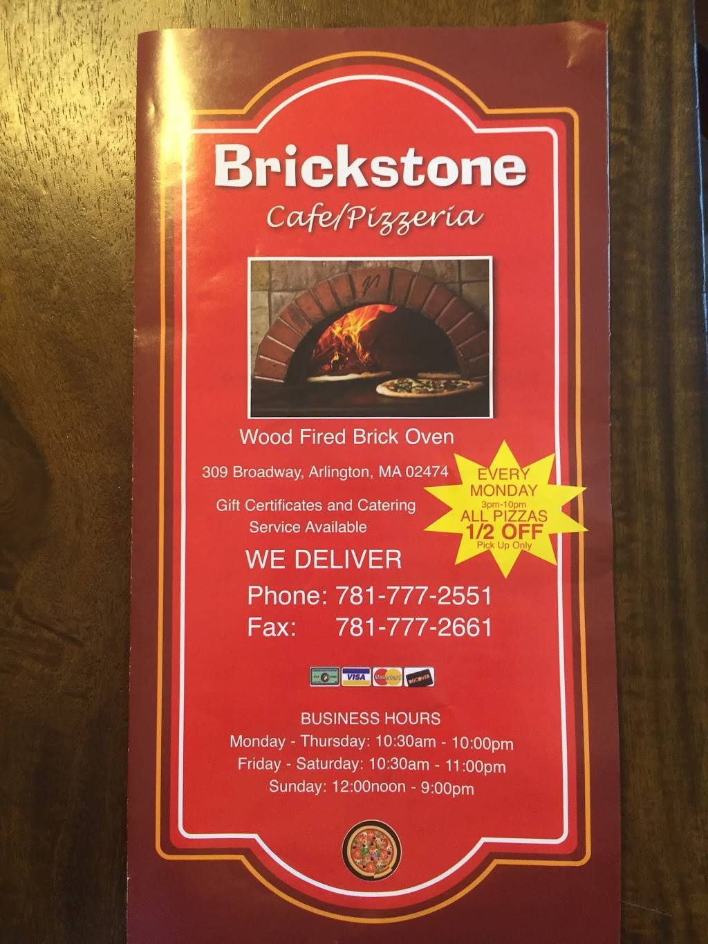 Brickstone Cafe | restaurant | 309 Broadway, Arlington, MA 02474, USA | 7817734152 OR +1 781-773-4152