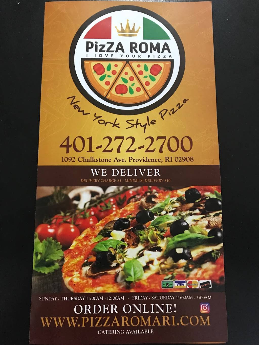 Pizza Roma | restaurant | 1092 Chalkstone Ave, Providence, RI 02908, USA | 4012722700 OR +1 401-272-2700