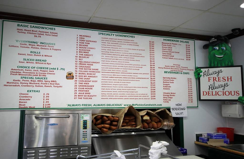 Mr Pickles Sandwich Shop | restaurant | 1432 S El Camino Real, San Mateo, CA 94402, USA | 6505719170 OR +1 650-571-9170