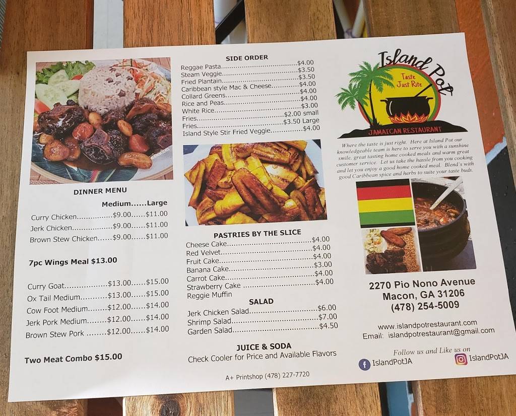 Island Pot JA | restaurant | 2270 Pio Nono Ave, Macon, GA 31206, USA | 4782545009 OR +1 478-254-5009
